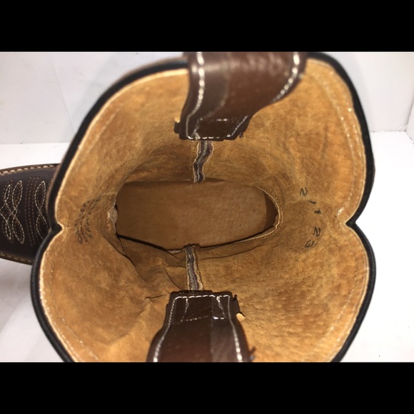 Women’s cowgirl Cowboy Western Rodeo Leather boots brown Bota Vaquera piel 940 - Picture 7 of 8